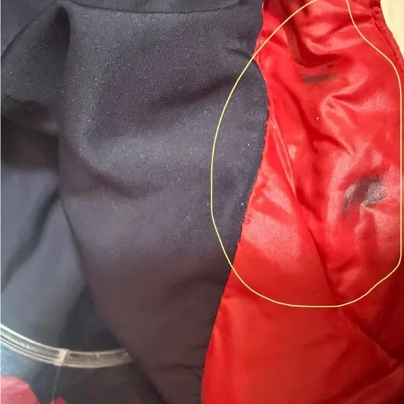 🔴Tommy Hilfiger Puffer Jacket Size Large Bubble Red Hooded